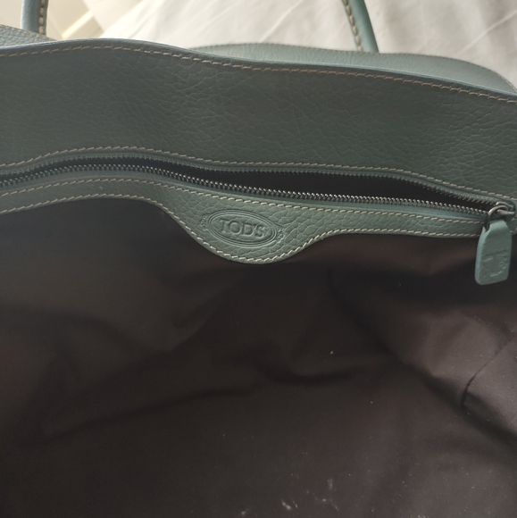 Tod's Handbag Purse Pebbled Leather Mint Green - Picture 6 of 8